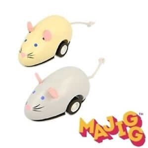 KEYCRAFT WOODEN PULL BACK MOUSE 7CM - WD231 KIDS TOYS MICE CAT WHEELS TOY PLAY 