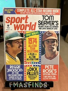 O1 1974 PETE ROSE REGGIE JACKSON August Sport World Magazine Baseball - Picture 1 of 1