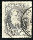 BRAZIL Stamp 1000R Dom Pedro (1878) TOP HIGH VALUE Used Tear* {samwells}ORANGE61