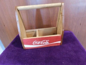 Coca Cola COKE Holzkiste / Holz Caddy Serviettenhalter - - Bild 1 von 7