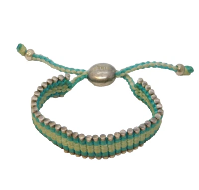 Links of London Sterling Silver Fabric Cartridge Bracelet Vintage 2009 Edinburgh - Image 1 of 4