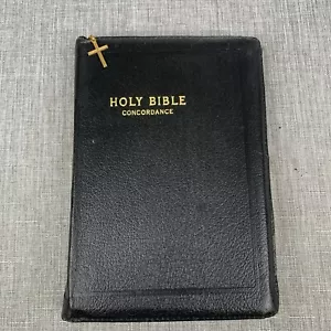 Holy Bible KJV Genuine Leather Zippered Red Letter Edition Concordance - Picture 1 of 10