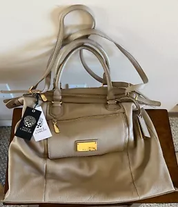 Vince Camuto NWT “Jenna Satchel” Putty~Galaxy~Pebble Leather Crossbody/Handbag - Picture 1 of 12