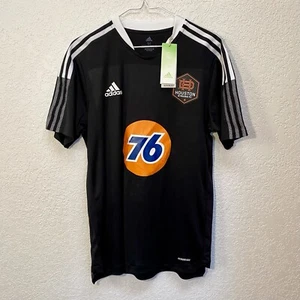 Houston Dynamo FC Jersey Mens Medium Black Short Sleeve 76 Soccer Football Shirt - Picture 1 of 10