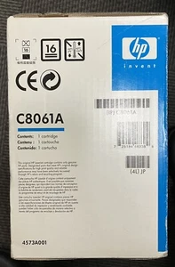 HP 61A C8061A Black Toner Print Cartridge Sealed #4573A001 New - Picture 1 of 4