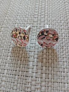 Silver Tone Round Earrings Hammered Look Unbranded New - Picture 1 of 1