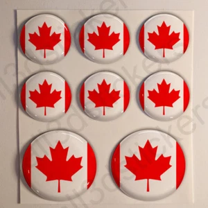 Adesivo Canada Resinato 3D Adesivi Bandiera Canada Resinati TONDO Resine Auto - Imagen 1 de 1