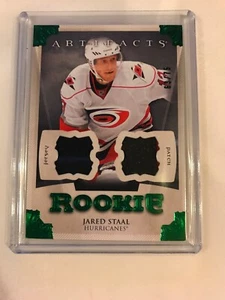 2013-14 Artifacts JARED STAAL Jersey Patch RC #169 63/75 - Picture 1 of 2