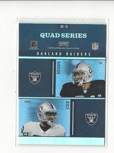 2003 Absolute Quad Series #10 Rich Gannon/Garner/Jerry Rice/Tim Brown Raiders