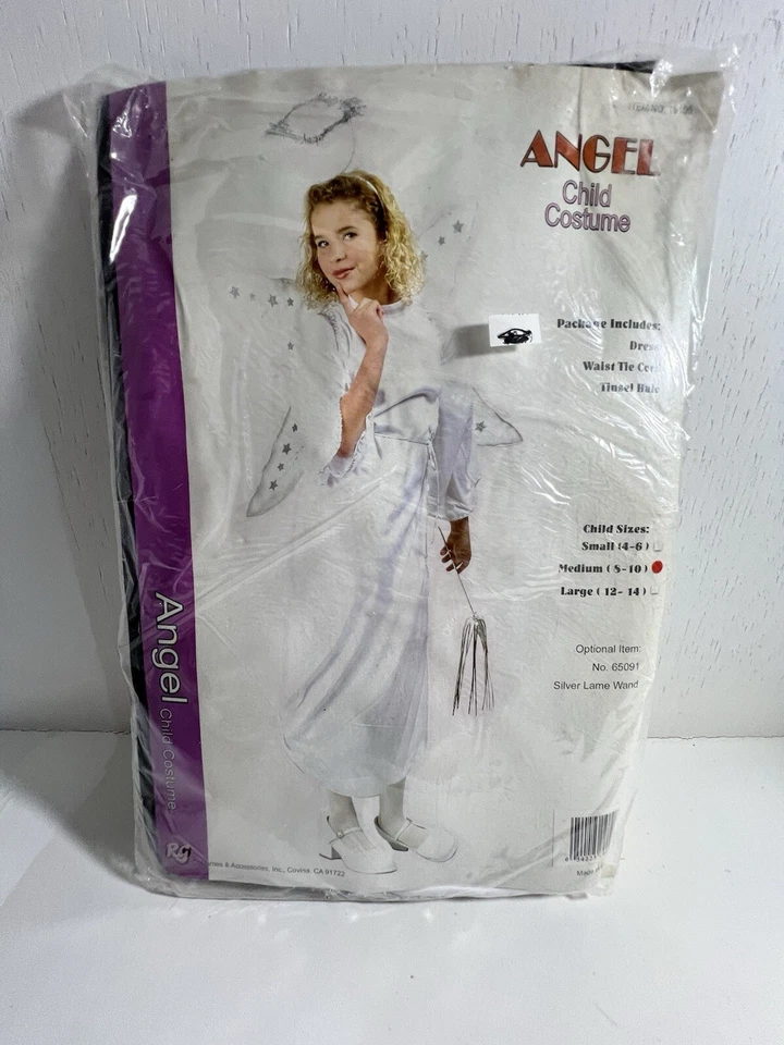 Disfraz Bíblico RG Disfraz Niñas Blanco Mediano 8-10 Ángel Navidad Disfraz Foto 1 de 3