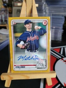 2020 Bowman GOLD AUTO Mitch Stallings #PA-MS     /50         ATLANTA BRAVES