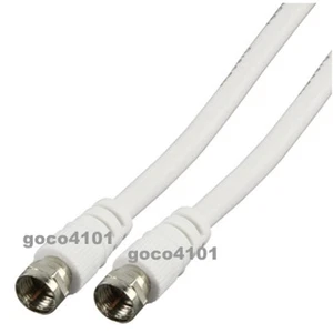F CONNECT TV ANTENNA CABLE F MALE TO F MALE COAXIAL CABLE 2.5M TV ANTENNA LEAD W - Bild 1 von 2