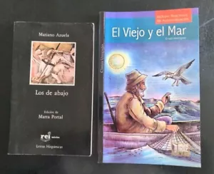 Lot of 2 Classics in Spanish- El Viejo y el Mar #Hemingway, Los de Abajo #Azuela - Picture 1 of 2