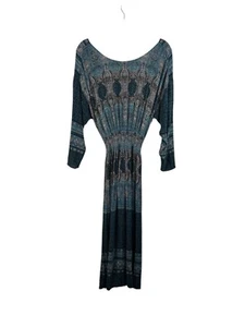 Free People Wende Boho Maxikleid mit tiefem V-Ausschnitt 3/4 Ärmel Festival - Bild 1 von 14