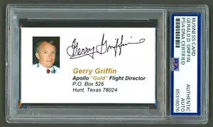 Biglietto da visita firmato Gerald Gerry Griffin (PSA) NASA direttore di volo Apollo - Foto 1 di 2