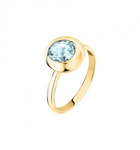 Anello MORELLATO TESORI ETERNI SAXN24 Argento Dorato Topazio Azzurro Misura 14 - Foto 1 di 3