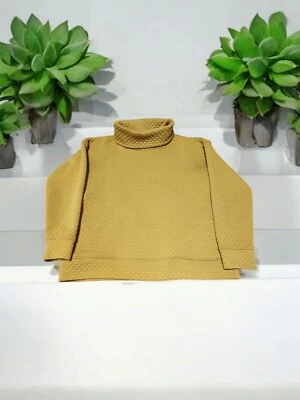 Jones New York Green Quilted Turtleneck Sweater Women's Size Medium W/ Pockets - Image 1 of 4