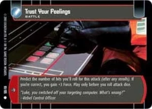 STAR WARS FREE BATTLE OF YAVIN BOOSTER + TRUST YOUR FEELINGS FOIL NM scratches - Picture 1 of 2