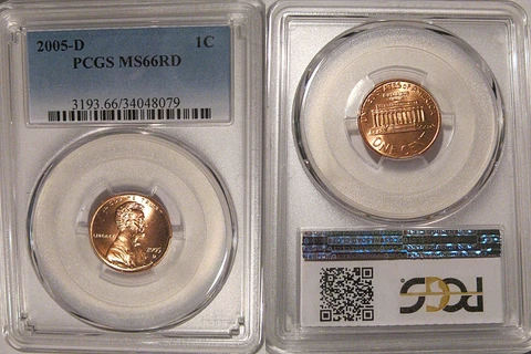 2005 D Lincoln Memorial Cent 1c PCGS MS66RD Cover