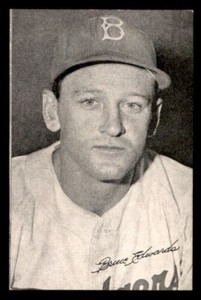 1947 W572 D305 Bond Bread Baseball #10 Bruce Edwards EX/MT