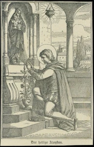 santino litografia 1800 S.LUIGI GONZAGA - Picture 1 of 1