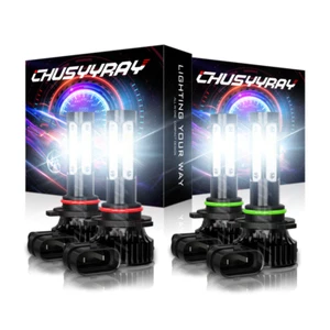 For Buick Lucerne 2006-2011 9005+9006 LED Headlight Combo Hi-Lo Beam Bulbs 4x - Picture 1 of 12
