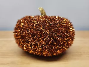 Calabaza brillante Halloween otoño decoración del hogar 4" 1/4 de diámetro - Imagen 1 de 4