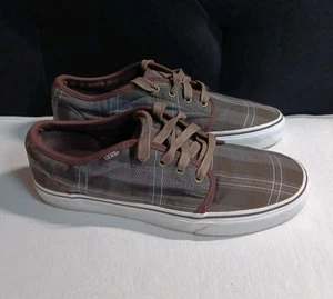 Vans Chukka Low Shoes Men’s Size 9 Brown Plaid Skate Sneakers Women's 10.5 - Picture 1 of 9