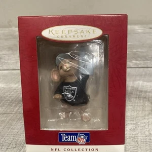 HALLMARK KEEPSAKE 1996 OAKLAND RAIDERS NFL CHRISTMAS ORNAMENT "We're #1" NEW - Picture 1 of 2