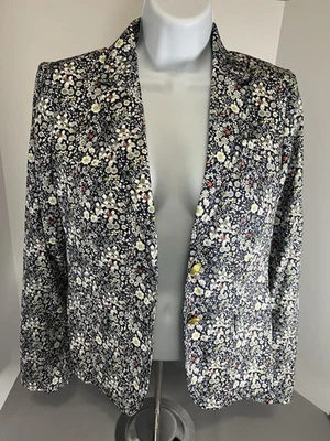 J. Blazer escolar Crew Liberty London talla 2 prado de junio floral botones dorados Foto 1 de 4