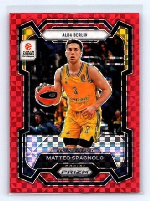Matteo Spagnolo 2023-24 Panini Prizm EuroLeague #41 Red Power Prizm #/75 * - Image 1 of 2