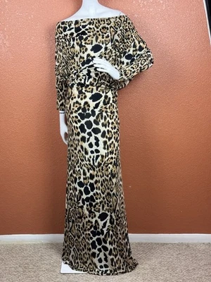 Va Va Voom leopard animal print LONG maxi dress Size Large - Image 1 of 4