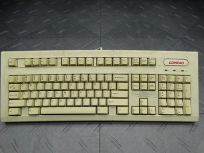 Compaq Mechanical Keyboard Vintage PS2 Wired Connection 140536-101 - Image 1 of 4