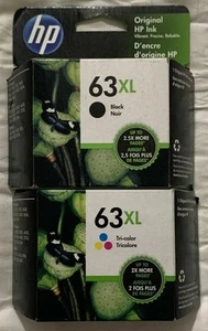 HP 63XL Black Tricolor Combo L0R44BN F6U63AN & F6U64AN Exp 2027+ OEM Sealed Box - Picture 1 of 1