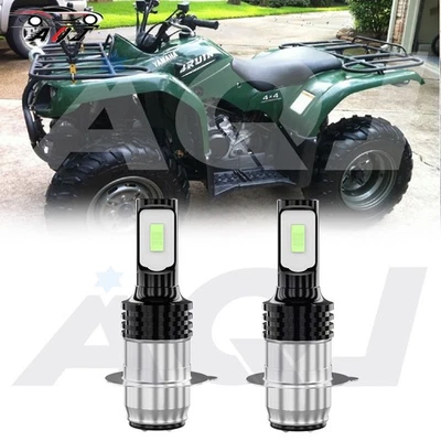 For Yamaha Bruin 350 2004-2006 - 2PC 8000K Ice Blue LED Headlights Bulbs Kit Foto 1 de 4