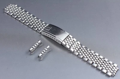 Bracciale OMEGA Vintage Near MINT 18mm Acciaio Inox Argento Uomo 570 End Link - Immagine 1 di 4