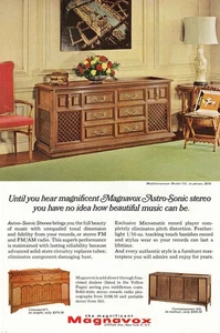 1966 Magnavox: Mediterrean Model 701 Vintage Print Ad - Picture 1 of 1
