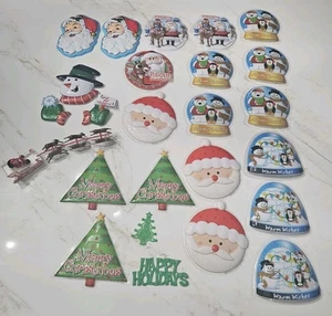 Vintage Weihnachten Schneemann Santa Rudolph Deko Pac Kuchen Emblem Topper 23 Dekorationen - Bild 1 von 8