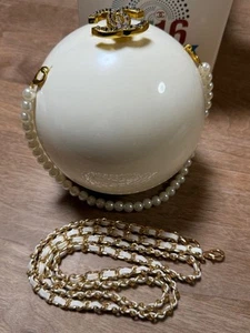CHANEL Novelty Rhinestone Pearl Chain Shoulder Bag Dubai Collection 2016 (Tube - Picture 1 of 8