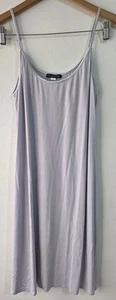 Vestido Eileen Fisher 100% Seda Cami Talla S Gris Claro Midi Sin Mangas Correa de Espagueti NUEVO - Imagen 1 de 6