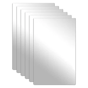 6 Stück Acryl Spiegel Platte, 7,1x4,7" Rechteck Selbstklebender Spiegel - Bild 1 von 7