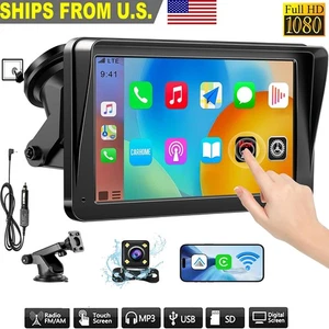 Wireless Touch Screen Stereo Bluetooth Radio Car Apple/Android Carplay GPS - Picture 1 of 10