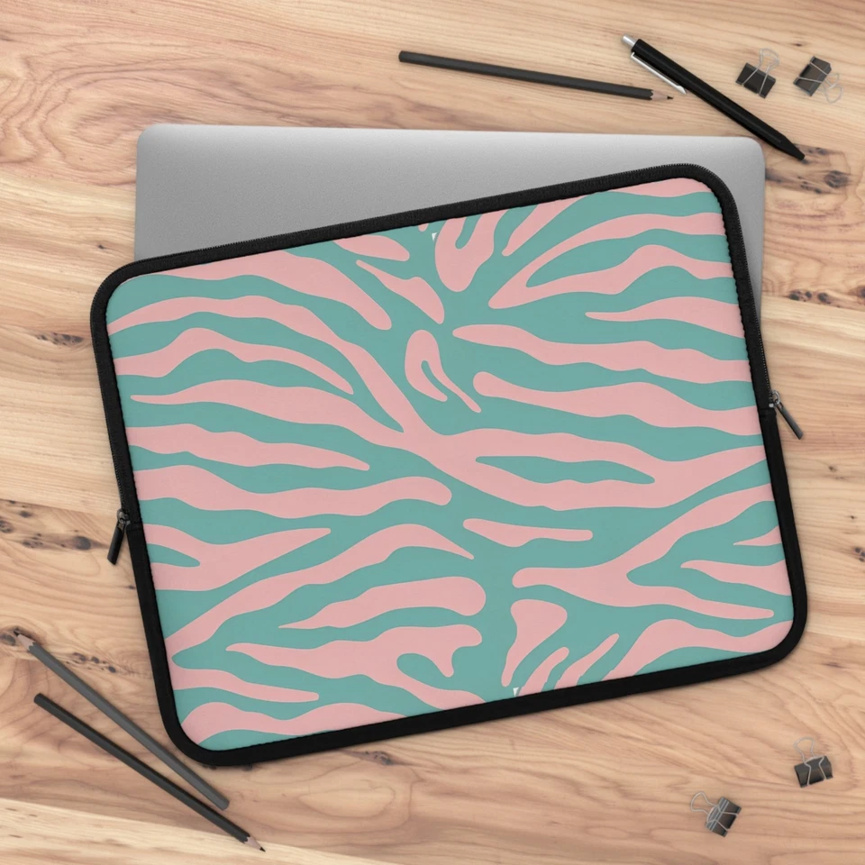 Funda para portátil rosa como nueva, funda para portátil, funda para ordenador, estampado animal, geométrica Foto 1 de 1