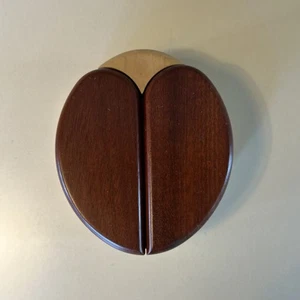 Heartwood Creations Maple & Bloodwood Butterfly Puzzle Box Jewelry Discontinued - Picture 1 of 3