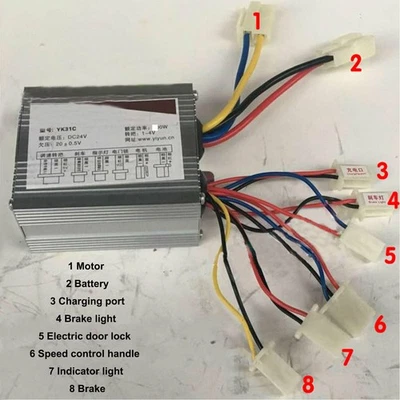 MARKENLOS YK31C 24V/36V/48V Electric Bike Scooter Brushed Controller 500W Motor Brake