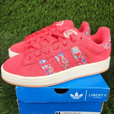 Adidas Campus 00s Liberty London Womens Sizes Red White Sneaker JS1330 Shoes - Image 1 of 4