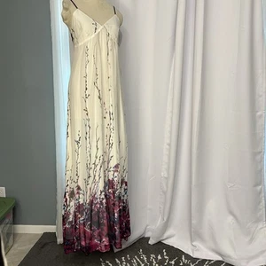 Women’s Suggarlips Women’s Long V Neck Spaghetti Strap Silk Lined Dress Sz S - Picture 1 of 19