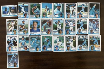 1983 年 Topps 团队套装堪萨斯城皇家队(25 张卡)BRETT MCRAE 蓝色 081725 — 第 1/2 张图片