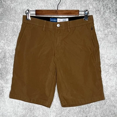 Old Navy mens ultimate tech slim chino shorts sz 29 flex solid brown flat front - Image 1 of 4