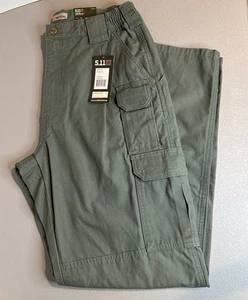 5.11 Mens Tactical 74251 Cotton Canvas Pants Sz: W34/L34 Relaxed Fit Green - Picture 1 of 6
